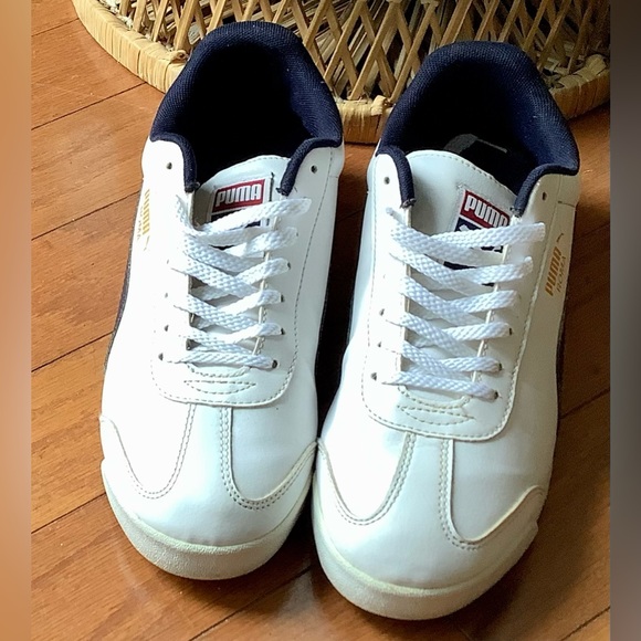 Puma Roma White, Blue, Red Size 7C - Picture 8 of 9